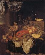 BEYEREN, Abraham van Still Life with Lobster oil painting artist